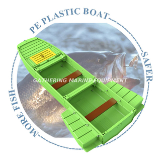 Green/blue/gray PE Plastic Fishing Boat Foldable Water Sports Boat