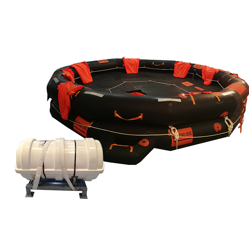 Multifunctional open life raft: dual identity of platform and escape boat