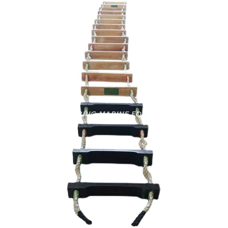 Marine Embarkation Ladder Rope Ladder Wooden Step Ladders