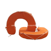 Water Rescue U Shape PU Foam Orange Horseshoe Life Buoy