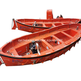 FRP Open Type Lifeboat Rescue Boat with Davit