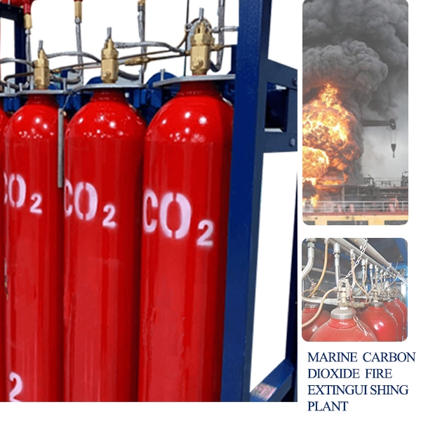 Fixed CO2 fire extinguishing system in ship fire protection systems