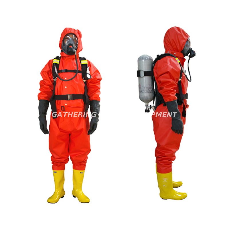 CR Neoprene Heavy Type Chemical Suit Protective Suit Against Chemical Hazards for Sale