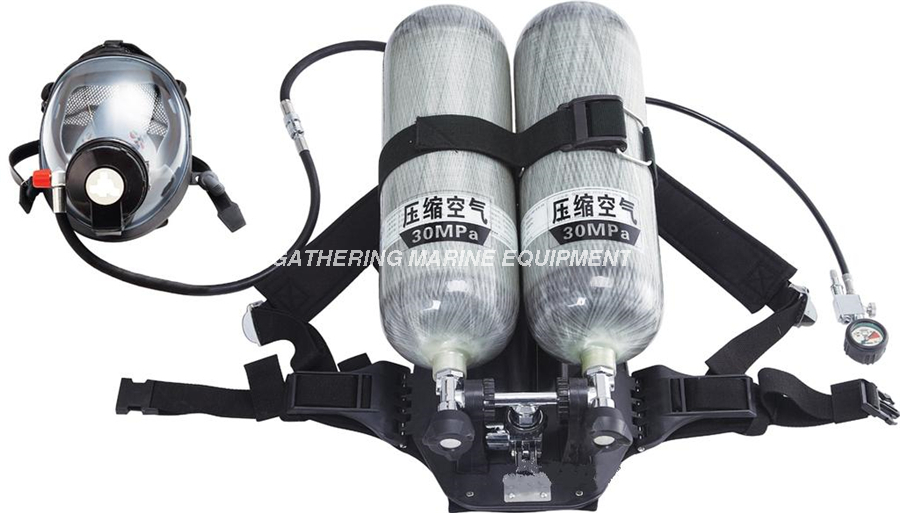 Double cylinders self-contained positive pressure air breathing apparatus 