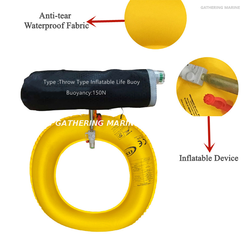 CE Automatic Inflatable Life Buoy Throwing Life Buoys