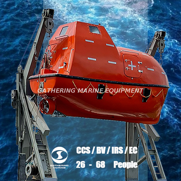 SOLAS Life Boats Totally Enclosed Lifeboat with Gravity Type Davit