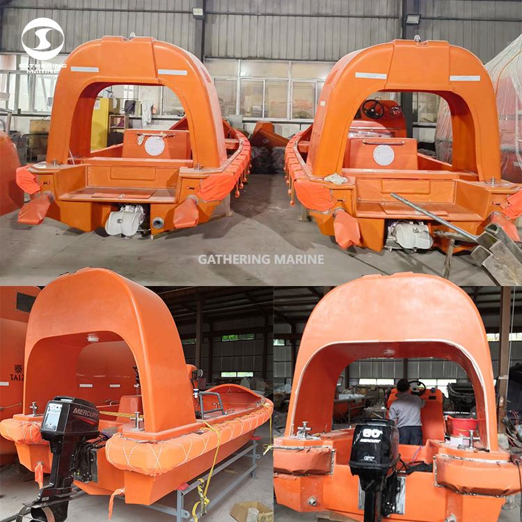 What are the power sources for a fully enclosed lifeboat?