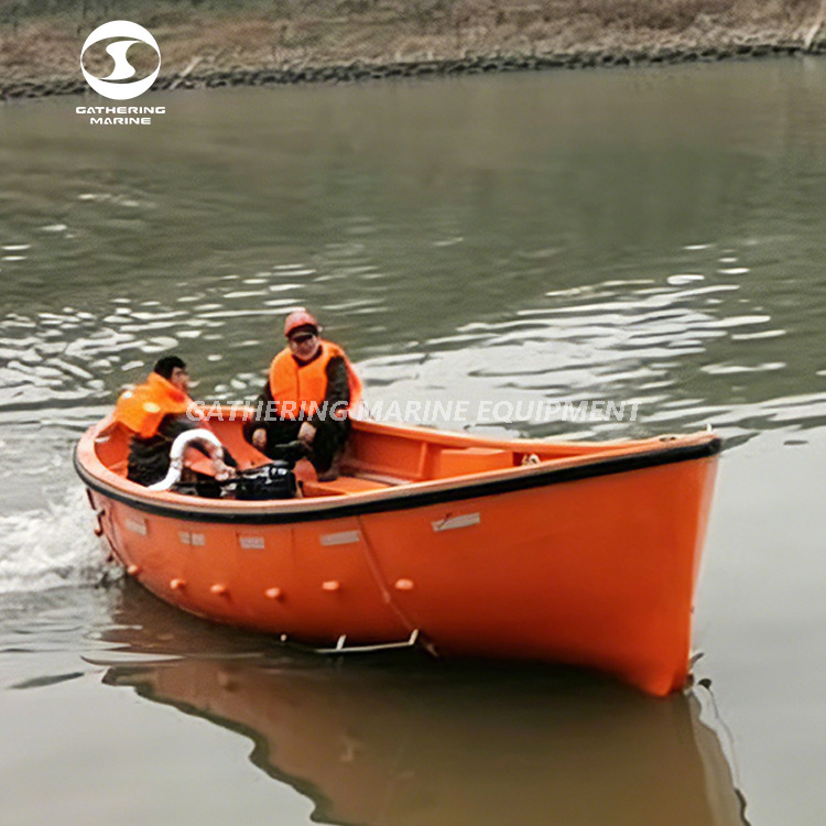FRP Open Type Lifeboat Rescue Boat with Davit